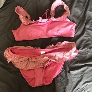 Lauren James Pink Ruffle Bikini
